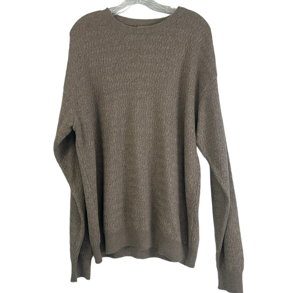 Tricots St. Raphael Brown Wool Cashmere Silk Long Sleeve Sweater Men's SZ Large